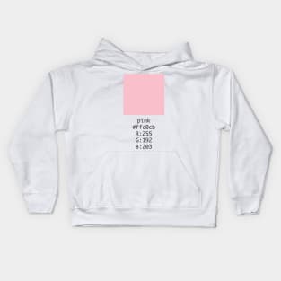 Pink Hex and RGB Code Kids Hoodie